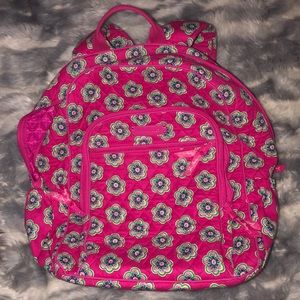 Pink flower Vera Bradley iconic campus backpack